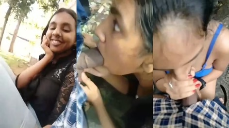 Sexy Mallu College Girl Give Outdoor Hot Blowjob