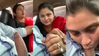 Chubby Punjabi Secretary Giving Desi Blowjob To Boss In Car