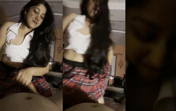 Sex MMS Of Roleplaying Aunty Fucked By Giving Handjob